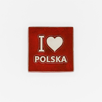 Magnes ceramiczny PL – Kwadrat I love Polska