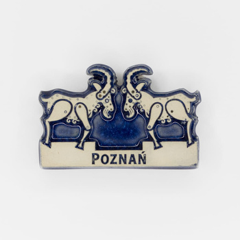 Magnes ceramiczny POZ - KONTUR - Koziołki, niebieskie