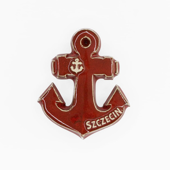 Magnes ceramiczny SZCZ - KOTWICA, czerwona