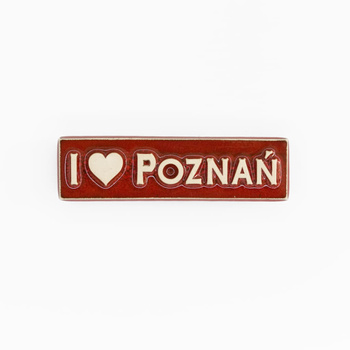 Magnes ceramiczny POZ - Tabliczka I love Poznań