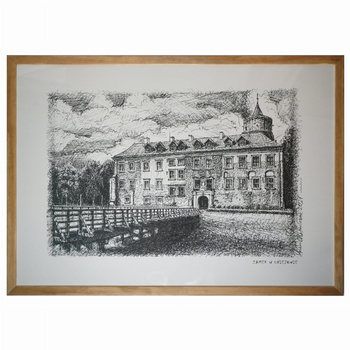 Plakat B2 50cm x 70cm w ramie UNIE - Zamek w Uniejowie