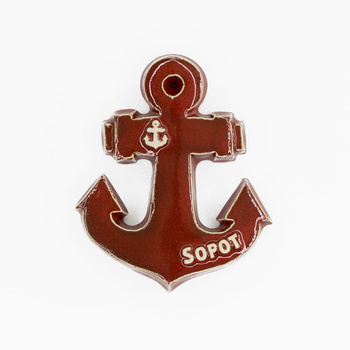 Magnes ceramiczny SOP - KOTWICA, czerwona