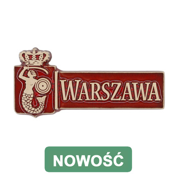 Magnes ceramiczny WAR - HERB z napisem bocznym Warszawa
