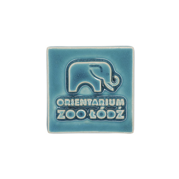 Magnes ceramiczny ŁDZ - LOGO - Orientarium Zoo Łódź, turkusowe