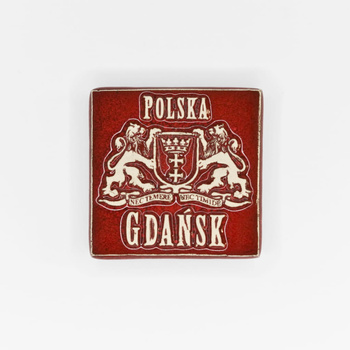 Magnes ceramiczny GDA - KWADRAT - Herb Wielki Gdańska