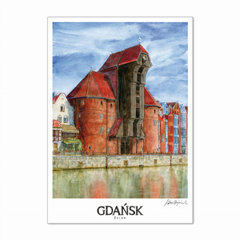 Pocztówka RETRO GDA - Żuraw