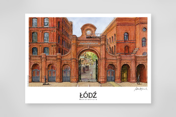 Plakat A4 RETRO ŁDZ - Brama Manufaktury