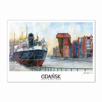 Pocztówka RETRO GDA - Sołdek