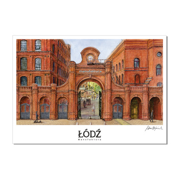 Pocztówka RETRO ŁDZ - Brama Manufaktury