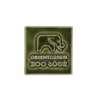 Magnes ceramiczny ŁDZ -  Logo, Orientarium ZOO ŁÓDŹ - zielony