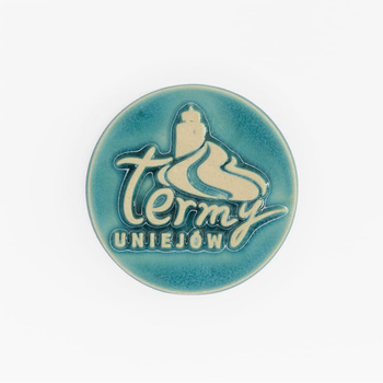 Magnes ceramiczny UNIE - Logo Termy koło - turkus