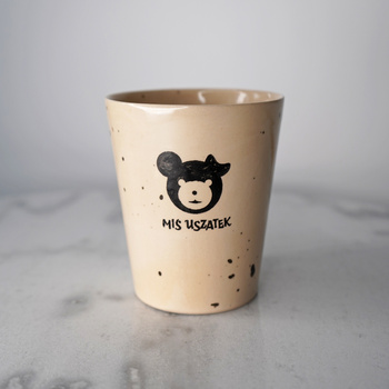 Kubek kawowy SERIA MIŚ USZATEK - USZATEK, nakrapiany