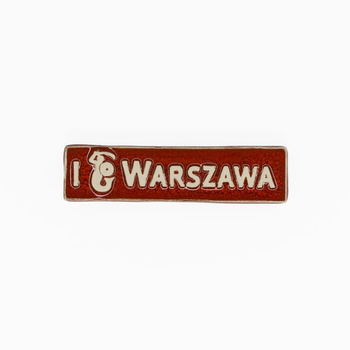 Magnes ceramiczny WAR - TABLICZKA - I Love Warszawa