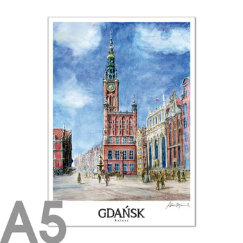 Plakat A5 RETRO GDA - Ratusz