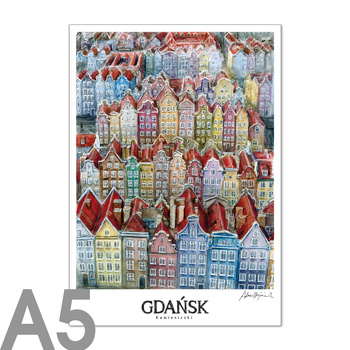 Plakat A5 RETRO GDA - Kamieniczki
