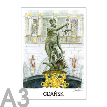 Plakat A3 RETRO GDA - Neptun