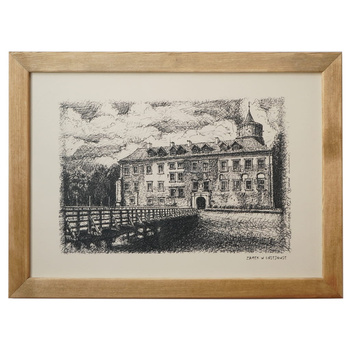 Plakat A4 w ramie UNIE - Zamek w Uniejowie