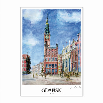 Pocztówka RETRO GDA - Ratusz