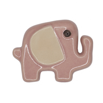 Magnes ceramiczny SERIA OZD - SŁOŃ, różowy